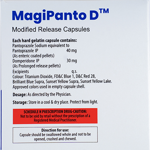 Pantoprazole Gastro-Resistant And Domperidone Prolonged-Release Capsules IP