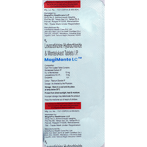 Levocetirizine Hydrochloride And Montelukast Tablets IP