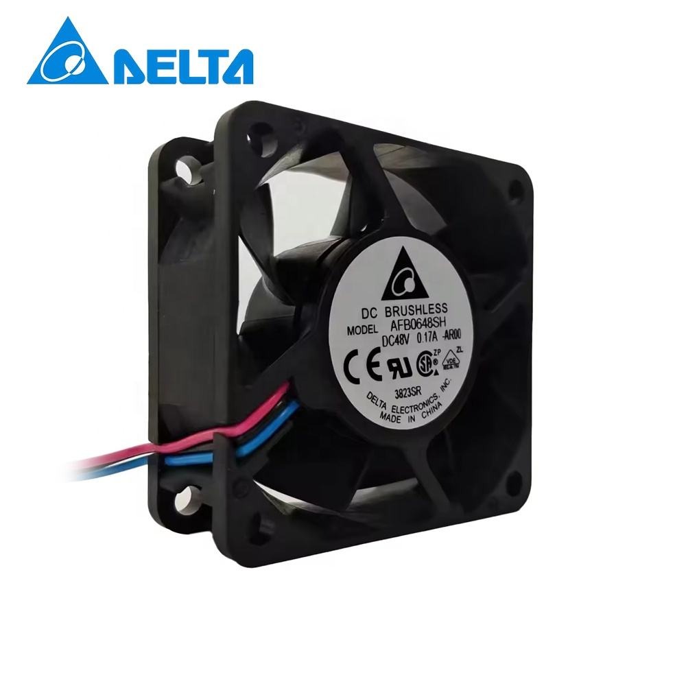 Delta AFB0648SH-AR00 48V DC 6025 60x60x25mm 34.2CFM 0.17A BAll Bearing Inverter Axial Cooling Fan