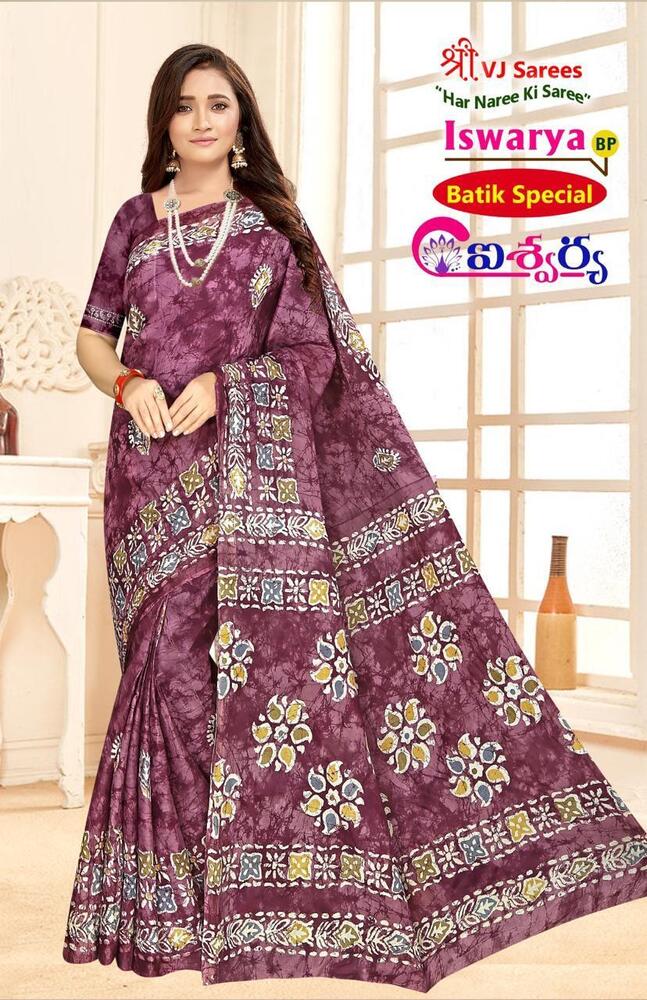 VJ Iswarya Batik Speical Vol-01  Cotton Sarees