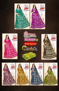 VJ Iswarya Batik Speical Vol-01  Cotton Sarees