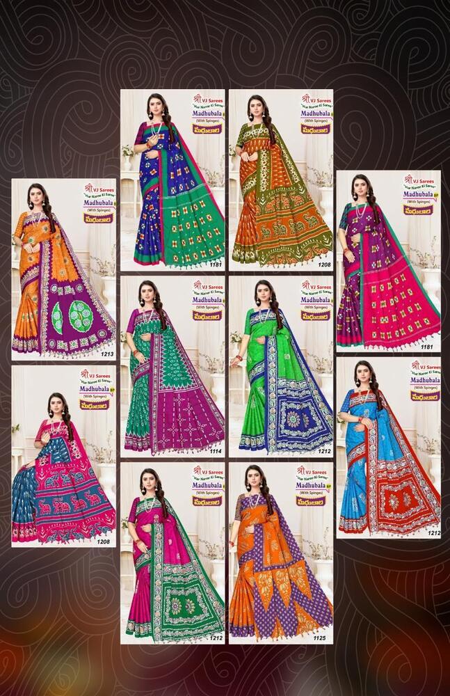 VJ Madhubala Vol-01  Cotton Sarees