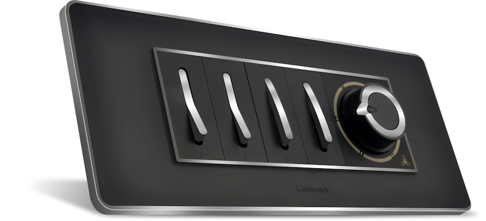 Koncept modular Switches, Sockets, Cover Plates & Regulator