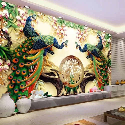 Vinyl Customized 3D Wallpaper - Material: Pvc