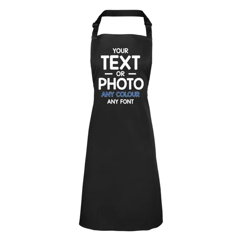 Customized Chef Apron - Color: Black