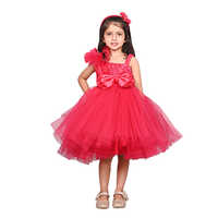 Girls Magenta Tulle Party Dress