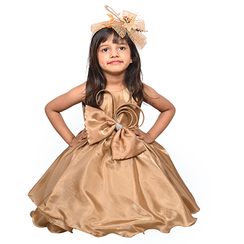 Girls Copper Tulle Party Dress