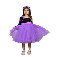 Purple Sequine Party Dress with Tulle Skirt