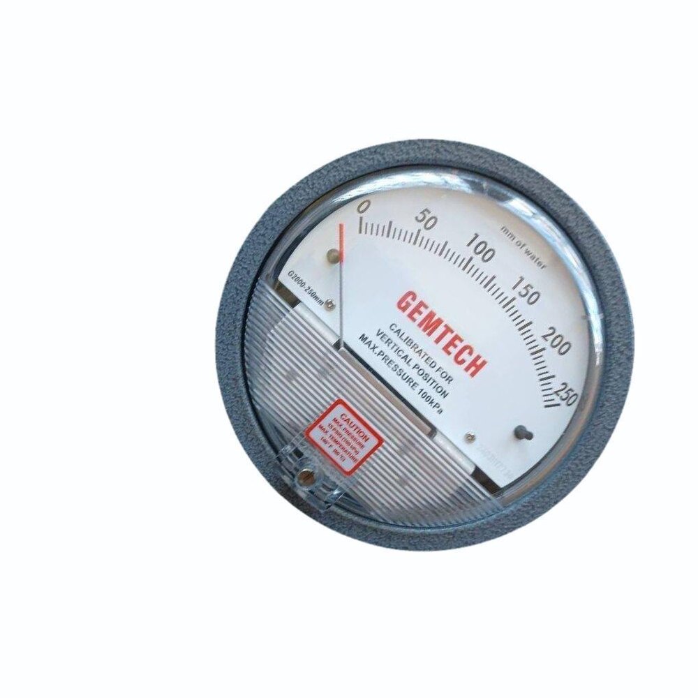 Wholesaler Gemtech Differential Pressure Gauge From Shimoga Karnataka India - Accuracy: 2% (-Ha Model 1) Of Fs (3% (-Ha 1.5%) On -0