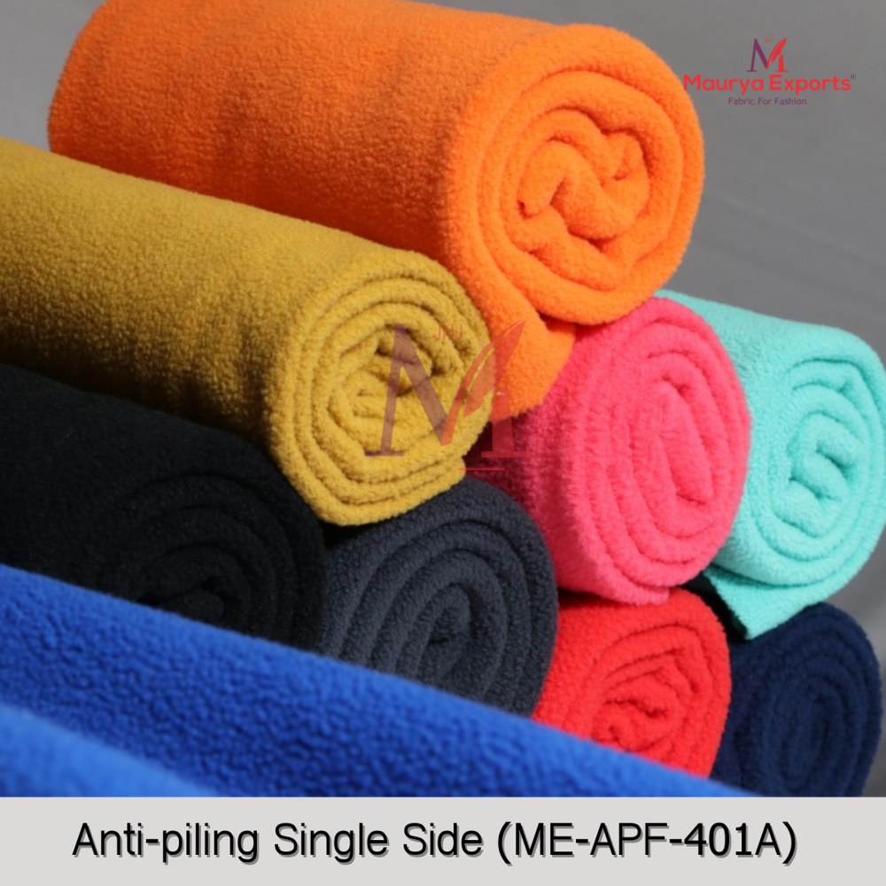 Polyester Antipilling Single Side Fabric - Color: Blue
