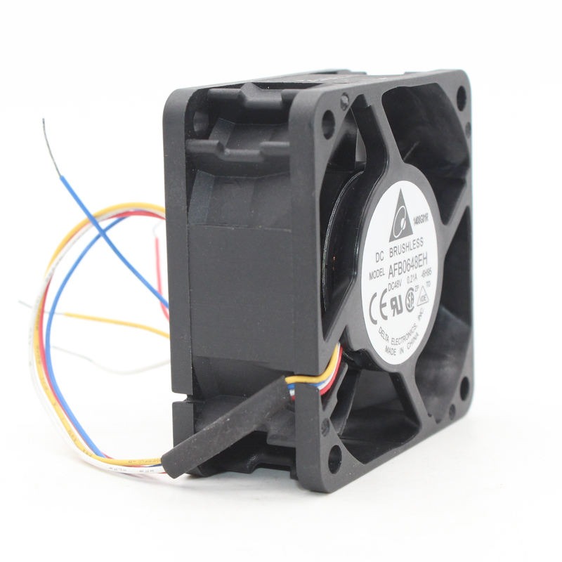 Delta AFB0648EH 60x60x25mm 48V DC 0.21A 6CM 10.08W 38.35CFM 6800RPM Inverter Cabinet Chassis Mini Axial Cooling Fan