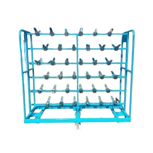 Mild Steel Bobbin Trolley - Color: Blue