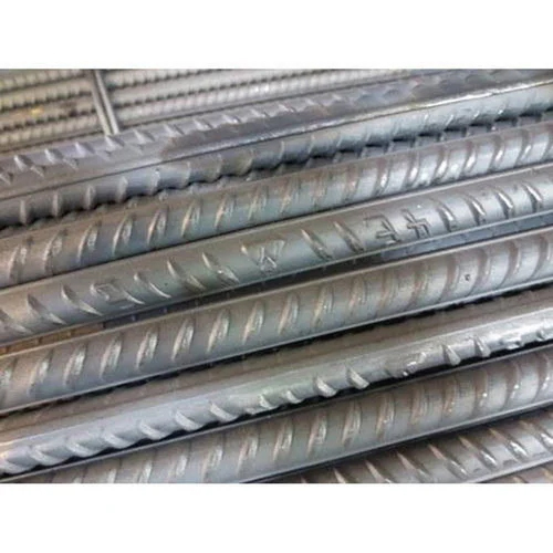 8Mm Mild Steel Tmt Bar - Color: Grey