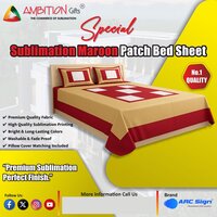 Sublimation Patch Bed Sheet - Material: Polyester Cotton Blend