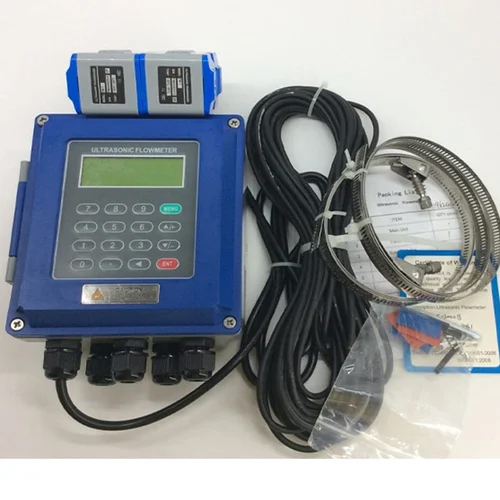 Clamp On Type Ultrasonic Flow Meter - Color: Black And Blue