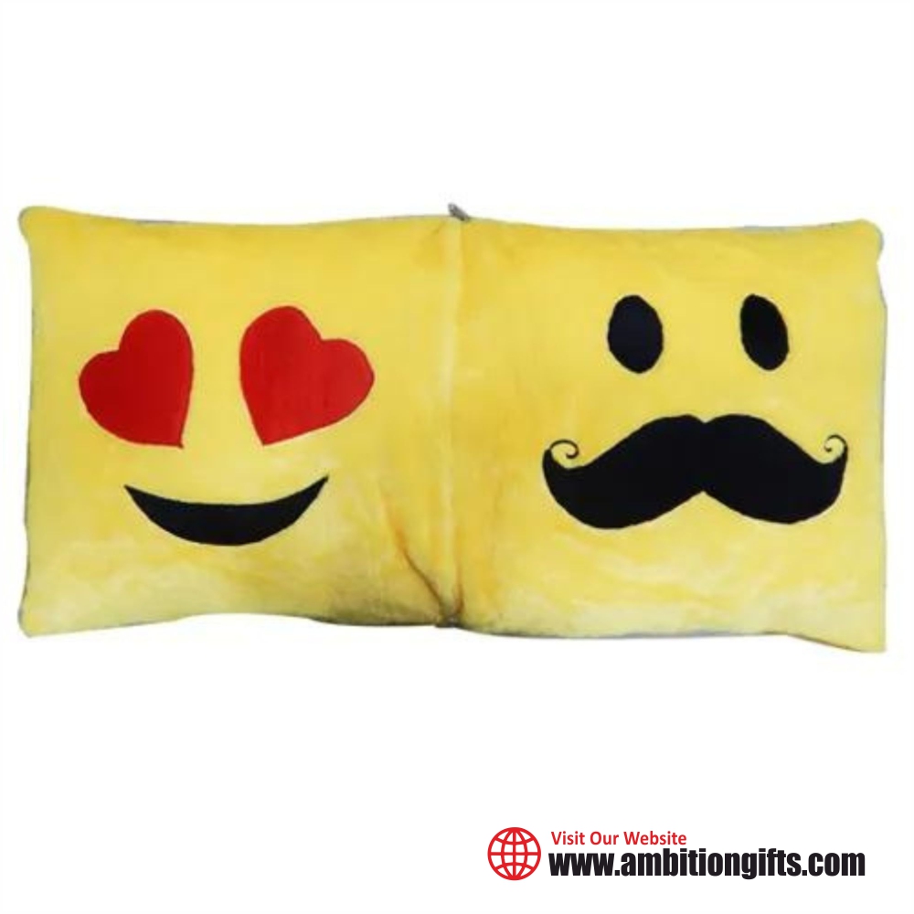 Smiley Square Couple Cushion