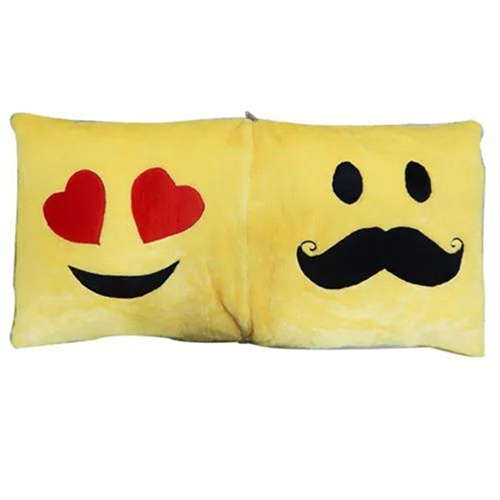 Smiley Square Couple Cushion