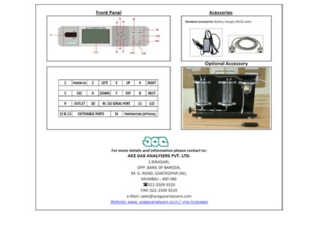 Producer Gas Analyzer - Application: Lab