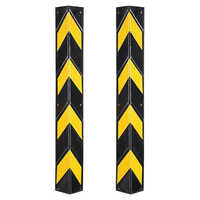 1000mm Rubber Corner Guard - Color: Black And Yellow