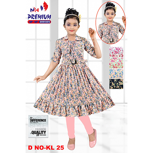 KL25 Baby Girl Knee Length Frock
