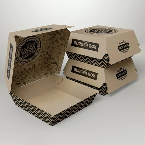 प्रिंटेड बर्गर पैकेजिंग बॉक्स
