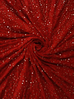 Multicolor Velvet Khichdi Fabric For Tent Mandap - Color: Maroon
