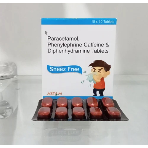 Paracetamol, Phenylephrine Caffeine & Diphenhydramine Tablets