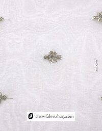 Embroidered Zari Work Butti Fabric