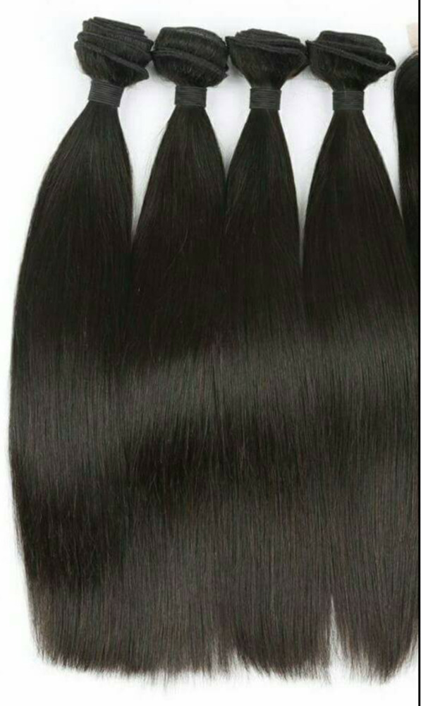 Black Straight Human Hair Extensions, 100 gram