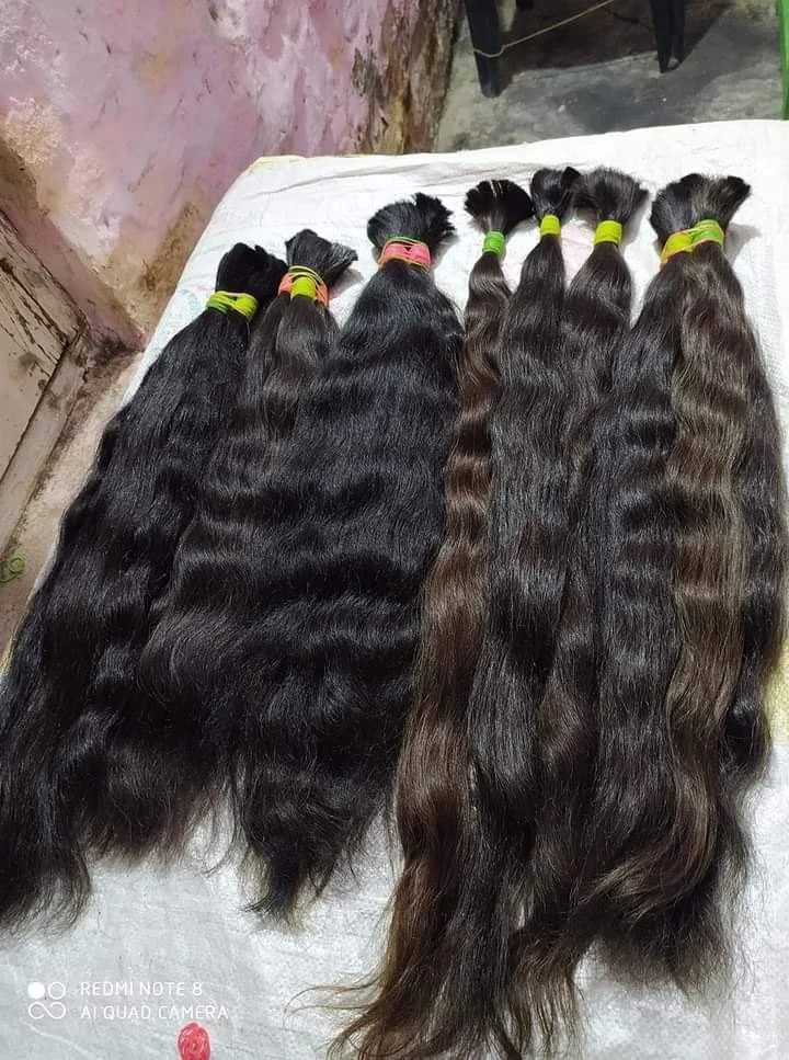 Black Unprocessed Natural Human Hair Extensions, 16 inch