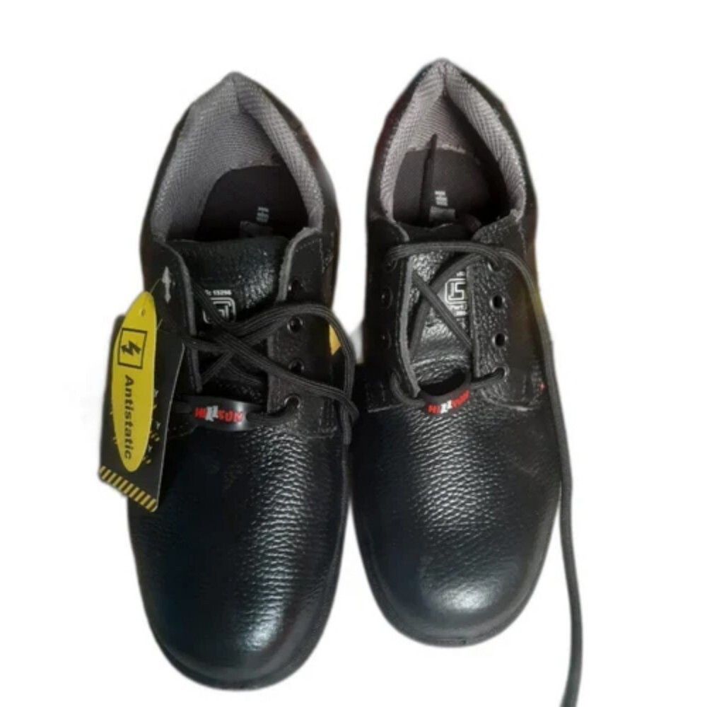 Black Pu Sole Safety Shoes - Gender: Men