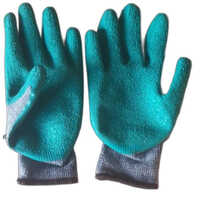 Industrial Pu Coated Hand Gloves - Color: Blue And Grey