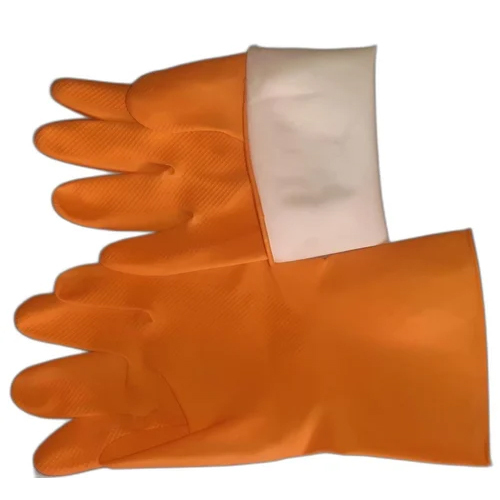 Flock Line Natural Rubber Hand Gloves
