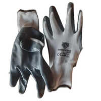 Nitrile Safety Hand Gloves - Color: White And Gray
