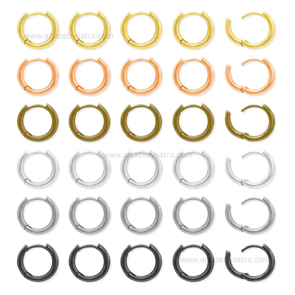 Brass Bali Earring Finding | High Quality | Size : 13mm | Qty : 4pcs