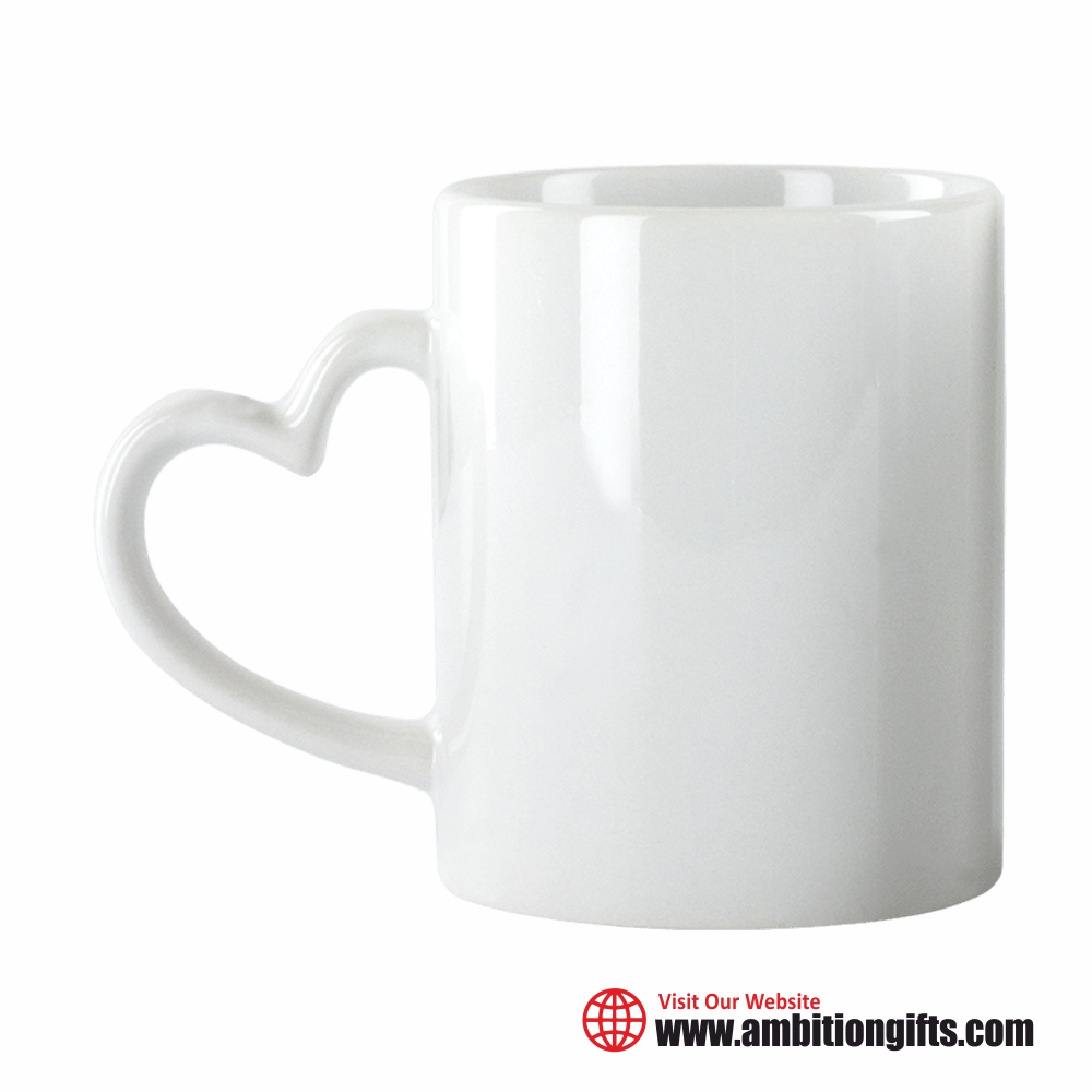 Heart Handle White Sublimation Mug