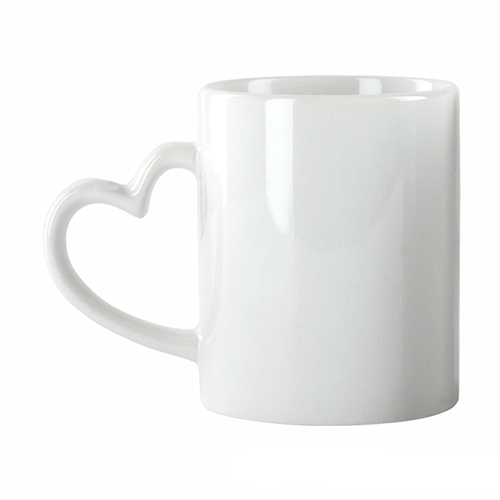Heart Handle White Sublimation Mug