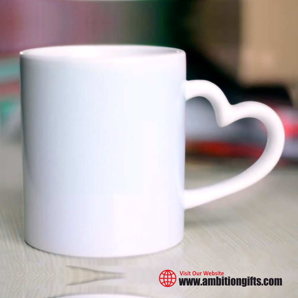 Heart Handle White Sublimation Mug