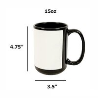 Black Patch Mug 15oz - Capacity: 200 Milliliter (ml)