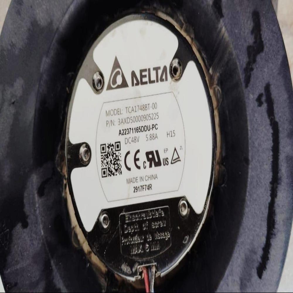 Delta Tca1748bt Axial Round Fan 48v-5.88w Dc Brushless Air Cooling Fan 5400 Rpm 176 * 176 * 69mm 2wire (Metal) - Color: Black
