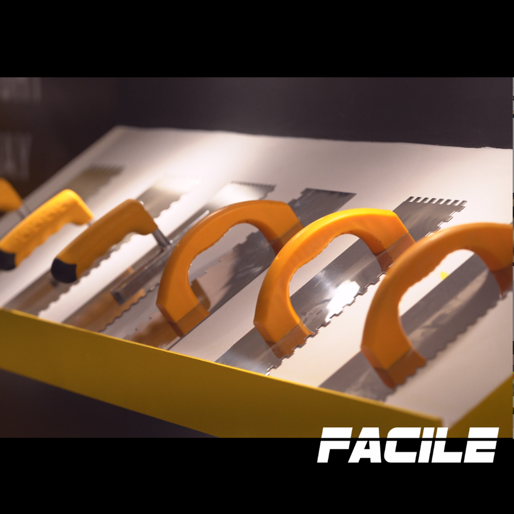 Facile 4mm Stainless Trowel With Plastic Handle - Color: Yellow Silver