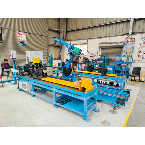 Hydraulic Cylinder Piston Welding Fixture With Robotic - Color: Blue