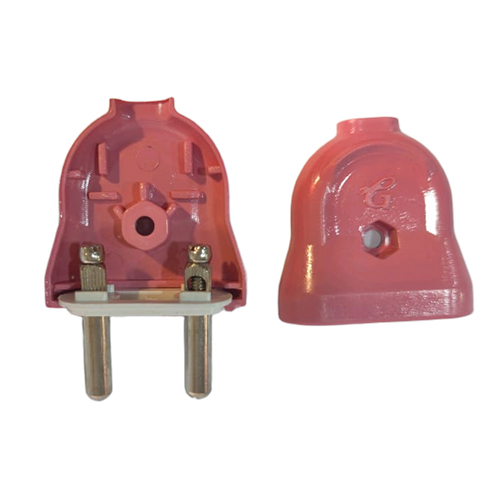 6 Amp Top Full Pc Body 2 Pin Plug - Application: Electrical Fitting