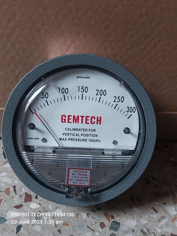 Wholesaler GEMTECH DIFFERENTIAL PRESSURE GAUGE FROM Lalitpur Uttar Pradesh