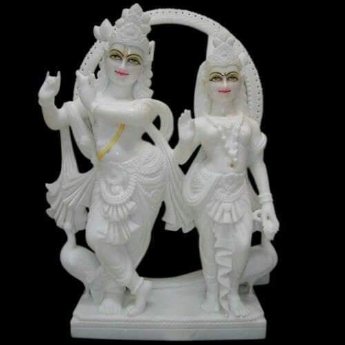 raditional Marble Radha Krishna Sculpture  Divine Collection