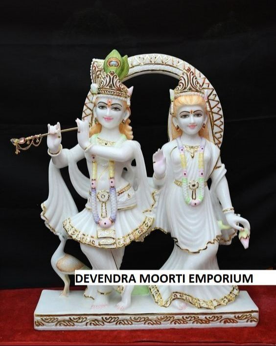 Marble Radha Krishna Murti  Made in India Handicraft