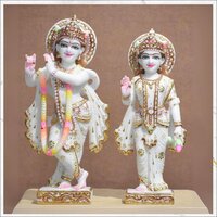 Spiritual Radha Krishna Statue in Makrana Marble