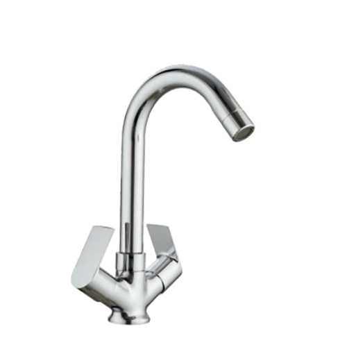 AST 0111 CENTRAL HOLE BASIN MIXER COMPLETE WITH 600MM LONG FLEXIBLE CONNECTING HOSE