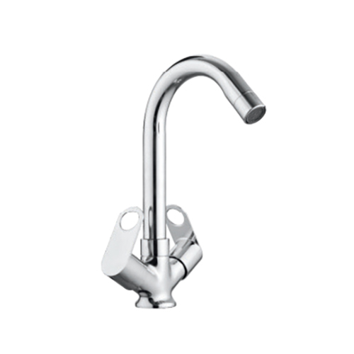 OX 0111 CENTRAL HOLE BASIN MIXER COMPLETE WITH 600MM LONG FLEXIBLE CONNECTING HOSE