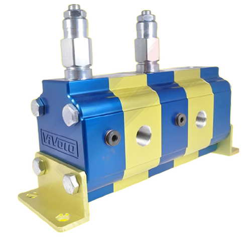 Flow Divider Valves Group 2 - Aluminum Alloy, 150x50x100 mm, 150 bar Max Pressure | Multiple Ports, Variable Flow Rate, 2 kg for Hydraulic Systems